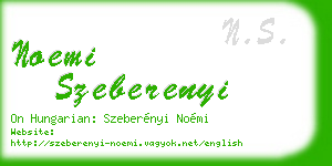noemi szeberenyi business card